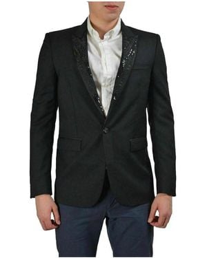 Just Cavalli Wool Suit Jacket - Black