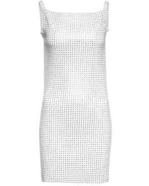 AYA MUSE Pelina Crystal-Embellished Minidress - White