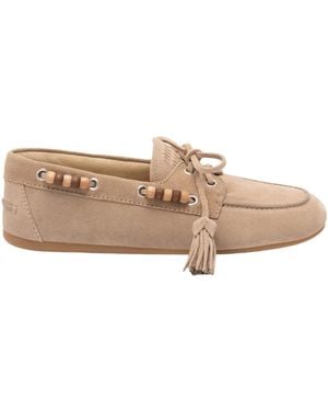 Miu Miu Tassel-Detailed Loafers - Natural