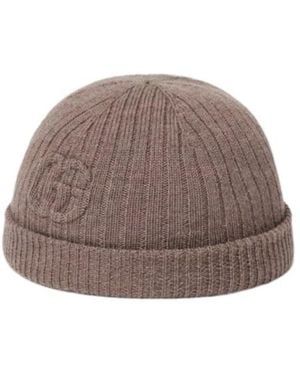 Gucci Rib Knit Wool Hat - Brown