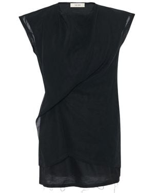 The Row Inawa Draped Top - Black