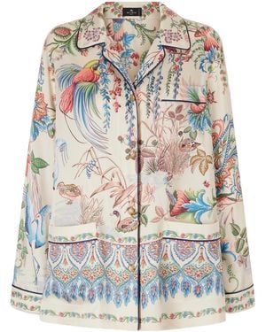 Etro Printed Satin Shirt - Multicolour