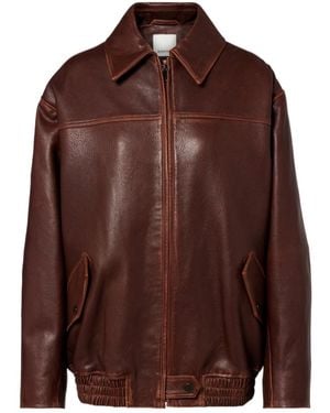 Jonathan Simkhai Huntington Leather Jacket - Brown