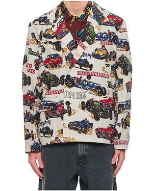 Sacai Racing Print Jacket - Grey