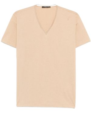 Fabiana Filippi V-Neck T-Shirt - Natural