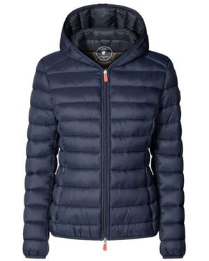 Save The Duck Daisy Hooded Puffer Jacket - Blue