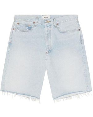Agolde Denim Shorts With Belt Loops - Blue