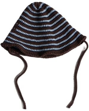 Miu Miu Logo-Embroidered Knitted Hat - Black
