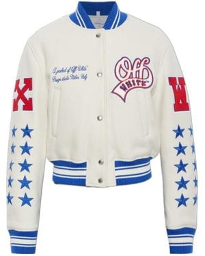 Off-White c/o Virgil Abloh Long-Sleeve Casual Jacket - Blue