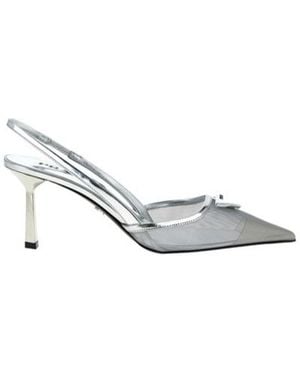 Prada Mesh-Panelled Slingback Pumps - White