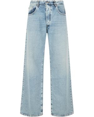 ICON DENIM Wide-Leg Low-Rise Jeans - Blue