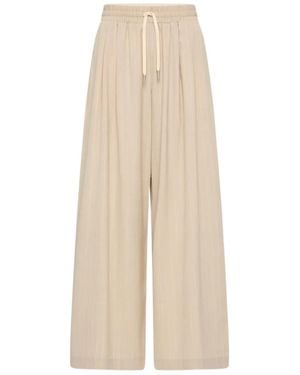 St. Agni Elastic Waist Casual Trousers - Natural