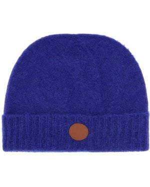 Vivienne Westwood Fluffy Beanie Hat - Blue