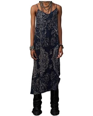 R13 Medallion-Print Midi Dress - Blue