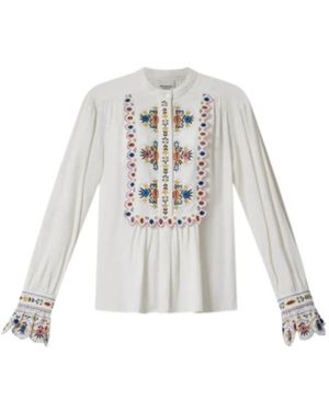 Isabel Marant Isabel Marant Étoile Embroidered Bib Blouse - White