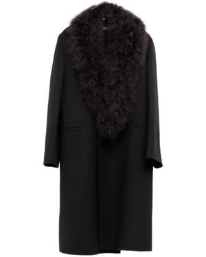 Gucci Double Wool Coat For - Black