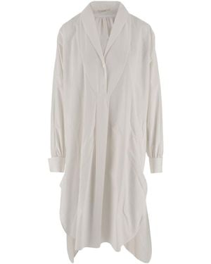 The Row Elinor Cotton Shirt Dress - White