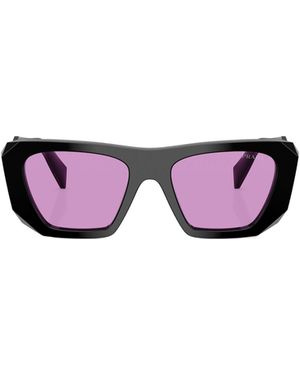 Prada Eyewear Rectangular Frame Sunglasses - Purple