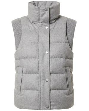 Peserico Quilted High-Neck Gilet - Gray