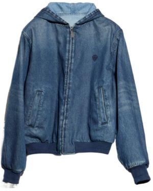 Gucci Reversible Cotton Denim Zip Jacket - Blue