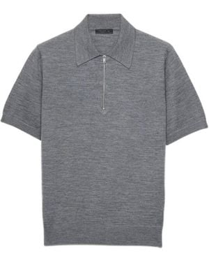 Prada Superfine Wool Polo Shirt - Gray