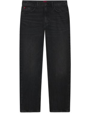BOSS Hugo Logo Patch Regular Fit Jeans - Black