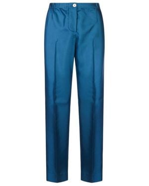 F.R.S For Restless Sleepers Elastic Waist Casual Pants - Blue