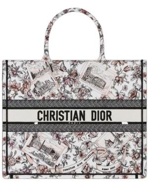 Dior Large Book Tote - White