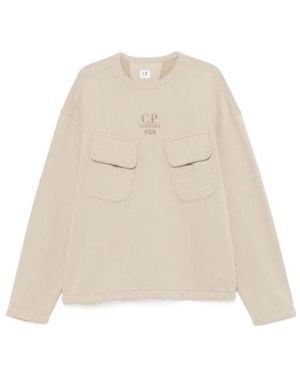 C.P. Company Brushed Fleece Sweatshirt - Natural