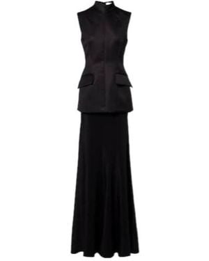 Sportmax Cilen Cotton-Blend Gown - Black