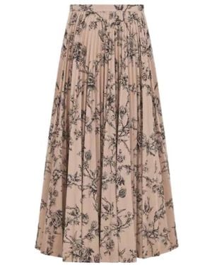 Dior Mid-Length Pleated Skirt - Natural