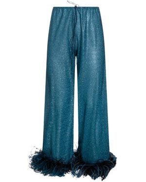 Oséree Oséree Lurex Thread Pants - Blue