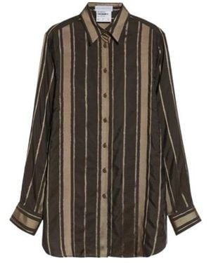 Stella McCartney Striped Curved Hem Shirt - Multicolour