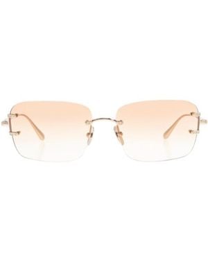 Linda Farrow Sasha Rectangle-Frame Sunglasses - Multicolour