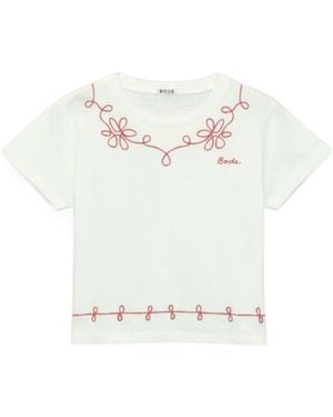 Bode Crew Neck T-Shirt - White