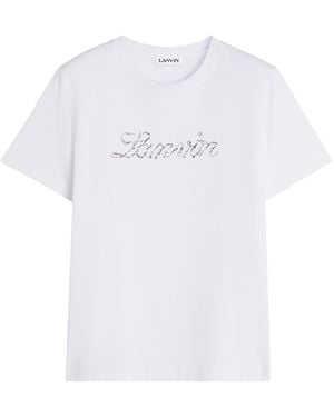 Lanvin Embroidered Logo T-Shirt - White