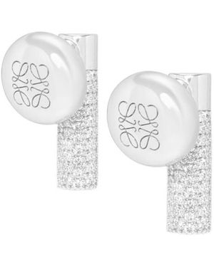 Loewe Pebble Stud Earrings - White