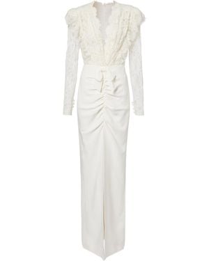 Alessandra Rich Lace Gown - White