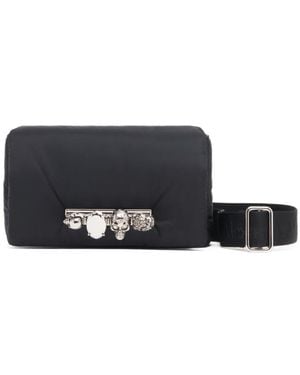 McQueen The Puffy Embellished Padded Belt Bag - Blue