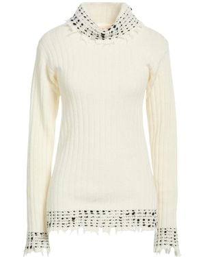 Marni Solid Color Wool Knit Sweater - White