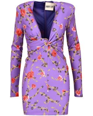 Aniye By Long Sleeve Dress - Purple