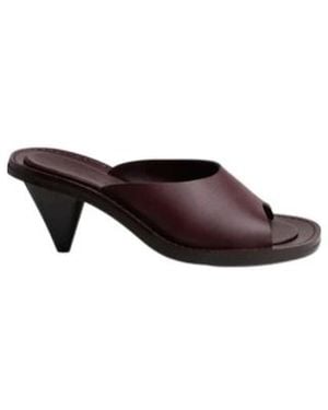 Phoebe Philo Round-Toe High-Heeled Sandals - Brown