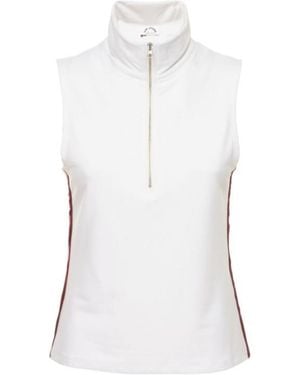 The Upside Embroidered Logo Vest - White