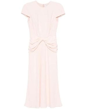 McQueen Twist-Detail Midi Dress - Pink