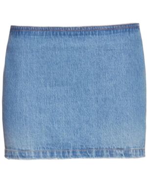 Versace Cotton Denim Mini Skirt - Blue