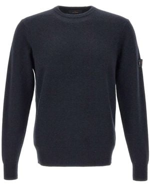 Peuterey Gediz Ribbed Crew Neck Jumper - Blue