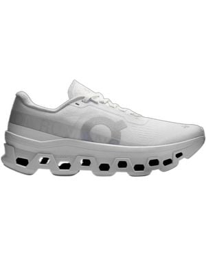 On Shoes Cloudmonster Lace-Up Running Trainers - Grey