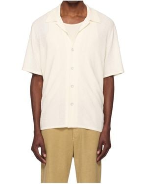 Rag & Bone Lapel Short-Sleeved Shirt - Natural