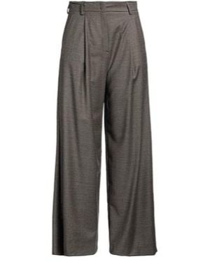 Weekend by Maxmara Loose Checked Trousers - Grey