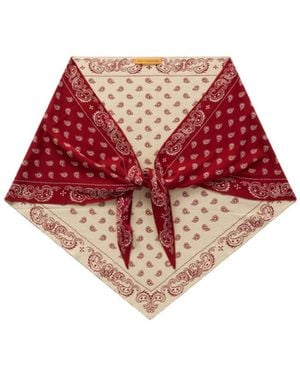 Guest In Residence The Wild Rag Cotton And Silk-Blend Jacquard Scarf - Red